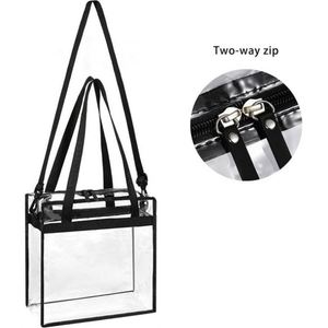 กระเป๋าเป้สะพายหลังแบบมีซิปปิด PVC ใส กันน้ำ กระเป๋าสะพายข้าง กระเป๋าใส่เครื่องสำอาง - Product Image 6