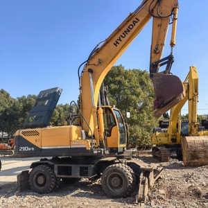 Excavatrice sur pneus d'occasion Hyundai 210 210W-9T, équipement lourd d'origine, Hyundai 210w 150w à vendre - Product Image 4