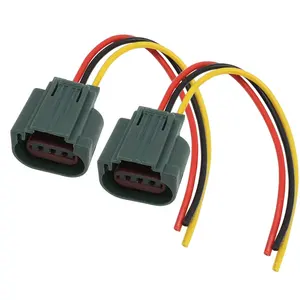 Conector de enchufe de bombilla automotriz H13 de 3 pines, enchufe de arnés de cableado