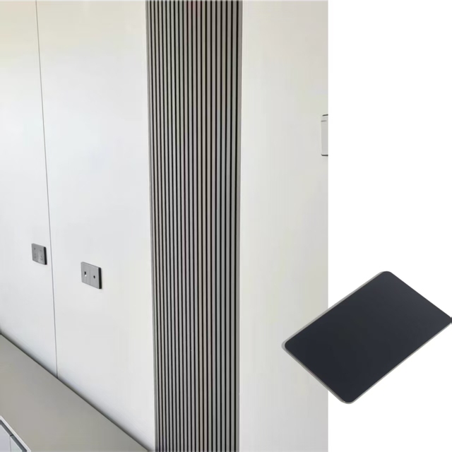 Long-lasting Eco-Friendly Bamboo Charcoal Louvers Panel for Household Interior Walls Waterproof Geometric Pattern Modern Design