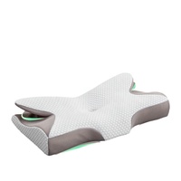 Oreiller cervical papillon - Soutien respirant en mousse à mémoire de forme pour les dormeurs latéraux, ergonomie pour avion et bureau