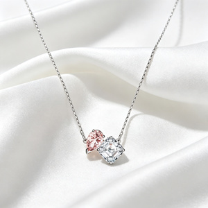 Collier classique plaqué rhodium, bracelet en argent sterling 925, collier princesse en zircon pour filles - Product Image 6