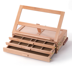 Chevalet <span class=keywords><strong>d</strong></span>'artiste portable Huixishi en bois de hêtre à 3 tiroirs réglables pour <span class=keywords><strong>artistes</strong></span> - Product Image 3