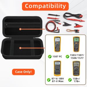 กระเป๋าใส่เครื่องมือวัดแบบกำหนดเองสำหรับเครื่องมัลติมิเตอร์ Fluke1587 FC/ 87-V/ 87V Max/ 88V/ 15B+/ 17B+/ 1507/1508/1577/3000 และอุปกรณ์เสริม - Product Image 2