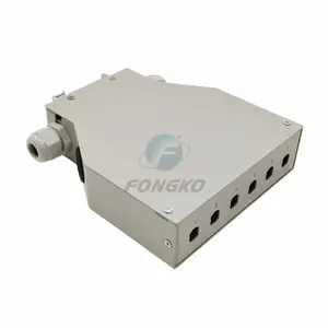 DIN Rail Metal Fibra Óptica Terminal Box 6 Núcleo ST Port Indoor Mount FTTH FTTX Rede Distribuição Pigtail Carregado Patch Panel