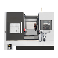 TCK52DY Tour CNC à lit horizontal incliné, axe Y à broche unique, 4200 tr/min, 12 stations, tourelle électrique BMT55, voyage en Y de 50mm