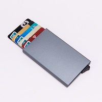 Dompet Kartu Identitas Anti Maling Pria Terlaris, Dompet RFID Logam, Tempat Kartu Bank