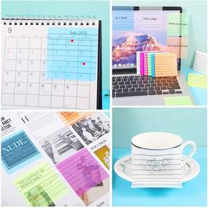 กระดาษโน้ตแบบใสติดด้วยตัวเอง ลายตาราง สีเรืองแสง พร้อมเส้นบอกตำแหน่ง ใช้สำหรับเตือนความจำ แผ่นบันทึกแม่เหล็ก สำหรับใช้ในบ้านและสำนักงาน - Product Image 4