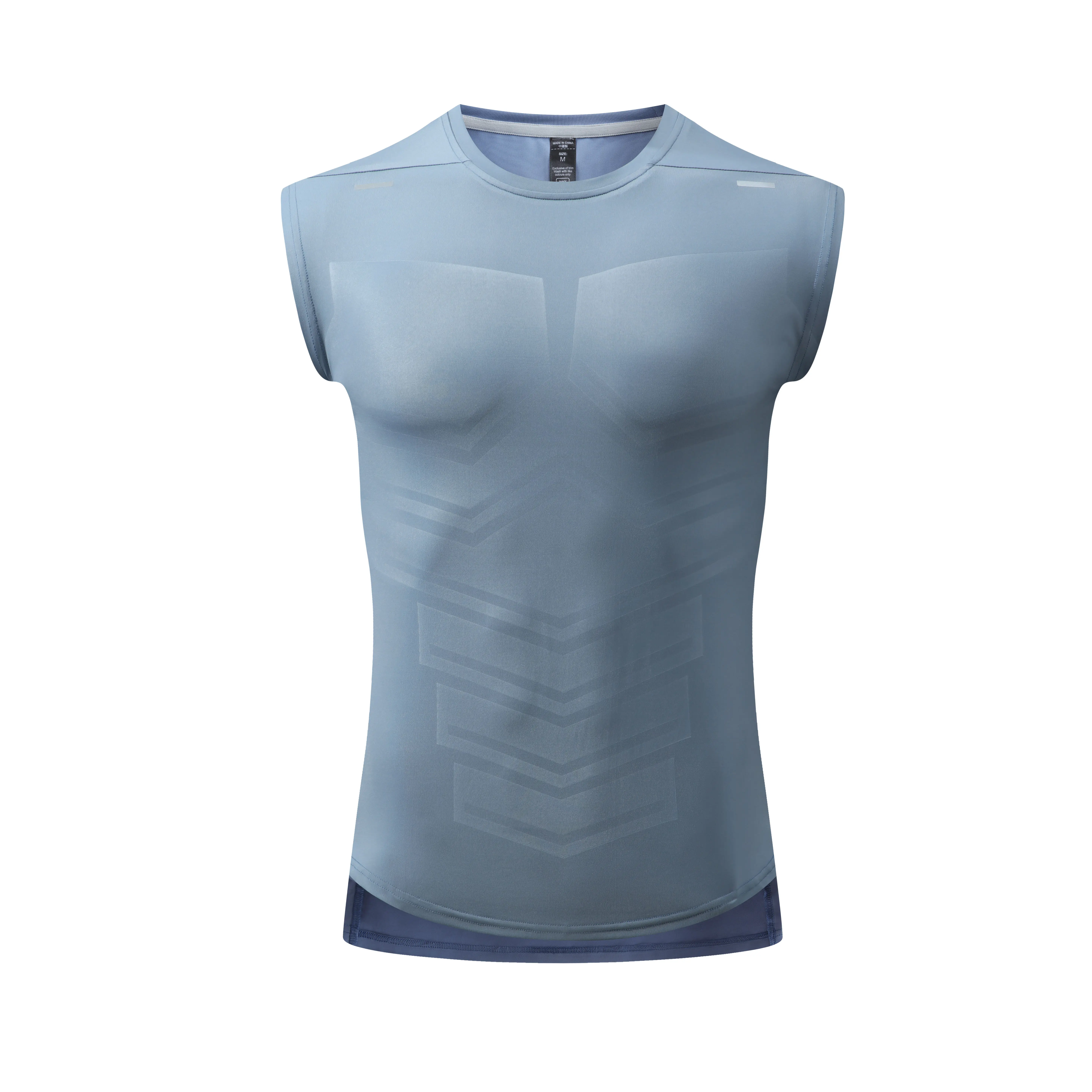 Customer Logo Sports Top Gym Vest Mens Tank Tops Fitness Sleeveless T Shirt
