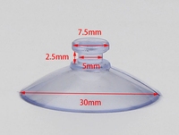 Petites ventouses anti-collision de 30mm, détachables et amovibles, à un seul niveau, sans crochets pour dessus de table en verre