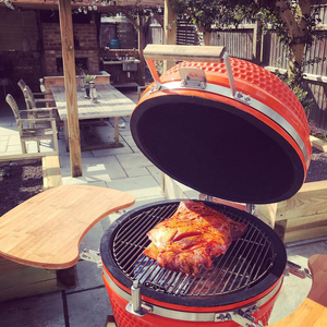 SEB KAMADO 26 Polegada Kamado Cerâmica Egg Forma <span class=keywords><strong>Grill</strong></span> <span class=keywords><strong>Smokeless</strong></span> BBQ Fumante Ceram Charcoal <span class=keywords><strong>Grill</strong></span> Cozinha Carbon Parrilla - Product Image 4