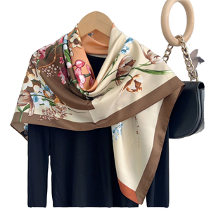 Châle Coréen Tendance pour Femme – Impression Numérique, Polyester Anti-Bactérien, Respirant, Léger – Idéal Été, Voyage, Plage - Product Image 1