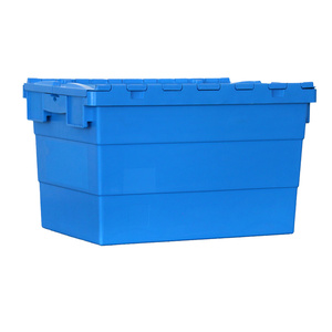 Tùy chỉnh màu sắc 100% New PP lưu trữ hậu cần container Box kèm theo nắp thùng làm tổ di chuyển giao thông vận tải Heavy Duty Tote - Product Image 4