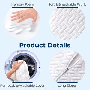 Oreiller orthopédique en mousse à mémoire de forme pour genoux arqués, soulagement des douleurs dorsales, oreiller concave pour dormir sur le côté - Product Image 6