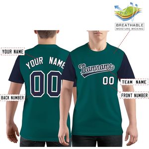 Maillot de baseball personnalisé unisexe à manches courtes, col rond, anti-humidité, avec nom et numéro personnalisés, chemise de sport - Product Image 3