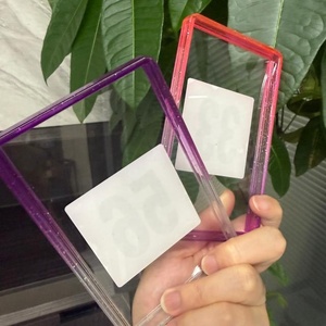 Étui de protection PSA pour cartes gradées, en TPU pailleté couleur dégradée, 35pt, avec plaque acrylique transparente, protection antichoc pour PSA Slab - Product Image 1