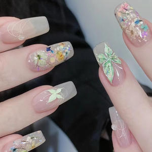 TSZS Mini vraies fleurs naturelles 3D décoration des ongles coloré bricolage <span class=keywords><strong>bleu</strong></span> violet fleurs séchées ongles breloques ongles en gros - Product Image 4