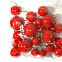 Vente en gros de 20 pièces de décorations de gâteau en forme de boule dorée artificielle pour Halloween et les fêtes d'anniversaire, ajoute des décorations festives