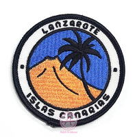 Patch photo de paysage thermoscellable appliqué personnalisation patch de broderie de bordure découpée au laser pour chapeau de camionneur