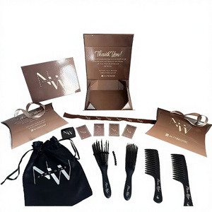 Oferta Especial: Set de Etiquetas para Cabello Marca MUYANG con Caja para Peluca, Bolsa de Satén y Bolso de Mano, Logotipo Grabado, Material de Papel, Impresión UV - Product Image 1