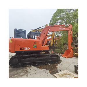 Caterpillar Hitachi EX120 d'occasion en bon état Pelleteuse sur chenilles d'occasion de 12 tonnes fabriquée au Japon à vendre à bas prix - Product Image 1