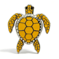 Imán de nevera personalizado de aleación de zinc con esmalte suave, recuerdo de playa, logotipo personalizado, imán de nevera de metal 3D con forma de tortuga