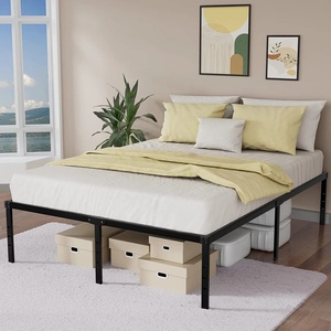 WEKIS Moderno apartamento industrial Metal plataforma <span class=keywords><strong>Tubular</strong></span> acero <span class=keywords><strong>cama</strong></span> marco Queen hierro completo <span class=keywords><strong>doble</strong></span> tamaño Queen para Hotel - Product Image 5