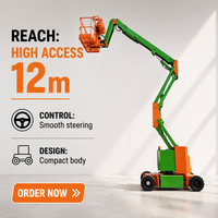 Nouvelle Plateforme de Travail Aérien Articulée Électrique Autopropulsée Jiubang Shandong 12M Robuste et Durable avec Nacelle Hydraulique