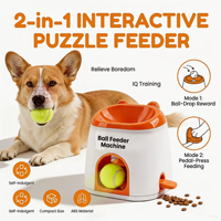 Distributeur automatique de friandises Elecpet pour animaux de compagnie, lanceur de balles de tennis, modèle seau anti-fuite, orange et blanc