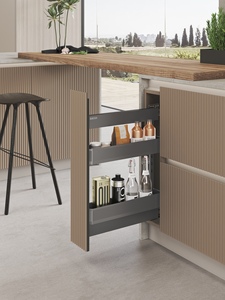 ELLECASA Como 3-Tier Aluminum Square <strong>Side</strong> Pull Basket Heavy Duty Kitchen Cabinet Organizer Slide Storage <strong>Side</strong> <strong>Drawers</strong> - Product Image 4