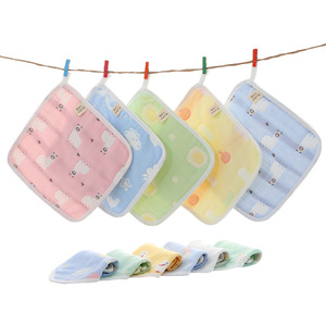 Carlota Six Layer Gauze Hand Towel 25x25 Cm Pure Cotton <b>Square</b> Towel For Baby Kids Feeding Products - Product Image 5