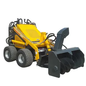 Mini skid steer loader snowblower