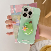 Coque de téléphone portable motif pastèque gelée printemps-été pour iPhone 14 13, antichute, couleur unie, avec chaîne, pour Apple 16 15 Pro Max