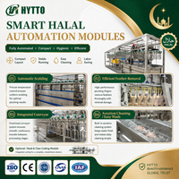 Chaîne de production avicole Halal à retour sur investissement rapide, ligne d'abattage de volailles, équipement d'abattage de poulets, système de fixation