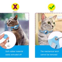 Collier de localisation réfléchissant personnalisé pour animaux de compagnie Article anti-perte pour chat avec traqueur pour animaux de compagnie Airtag Collier de localisation de voyage en plein air