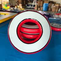 Drop Stitch Water Floating Ponton Platform Circular Mesh Air Dock Island Gonflable Round Dock With Pool and mesh