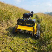 Mesin Pemotong Rumput Mini Gas Industri Kelas Industri 2026 Terbaru, 800mm 1000mm, RC Robot Rumah Tangga Bertenaga Baterai, Pemotong Rumput Crawler