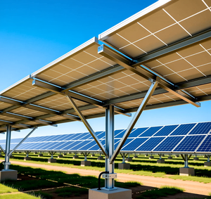 Sistema de Montaje <span class=keywords><strong>Solar</strong></span> Bifacial Vertical, Estructura de Acero Galvanizado en Caliente para Suelos, para Áreas Agri-PV y de Alto <span class=keywords><strong>Albedo</strong></span> - Product Image 2
