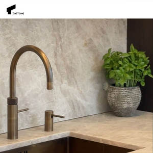 Tostone להתאמה אישית בז 'leathered taj mahal brazil קוורץ אבן ספסל עבור מטבח מפל טבעי אבן מפל מים טבעי - Product Image 2