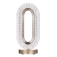 Lampe de table en cristal de luxe nordique moderne BIFANG, élégante, avec charge USB, contrôle tactile, lampe de chevet moderne en cristal à piles