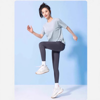 T-shirt d'été pour femmes, mélange de bambou et de viscose, haut à manches courtes, couleur unie, coupe ample, ensemble de vêtements de nuit, pyjama à séchage rapide