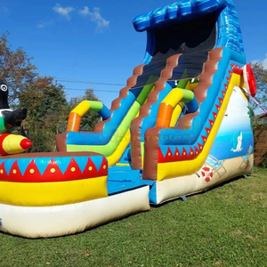 <span class=keywords><strong>Toboggan</strong></span> aquatique gonflable commercial en PVC avec piscine, <span class=keywords><strong>toboggan</strong></span> aquatique à rebondissement pour les fêtes intérieures et extérieures des enfants - Product Image 1