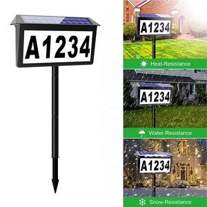 Letreros de Número de Casa con Luces LED Solares para Exteriores, Placa de Dirección Personalizada, Placa de Puerta Moderna con Energía Solar - Product Image 4