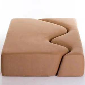 Sofá en Forma de L Tapizado con Relleno de Espuma, Tela Antiarrugas, Muebles para Sala de Estar - Product Image 2