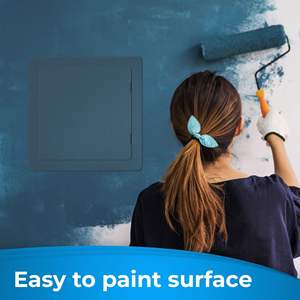 Panneau d'accès moderne en plastique blanc 22x22 pouces pour grille de plafond en cloison sèche, cache-plaque ignifuge encastrable, Bozzon D0100H5A2BX - Product Image 5