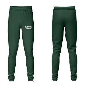 Custom Dark Green Regular Fit Trouser Pant Cotton Terry Sportswear From Pakistan - Product Image 1