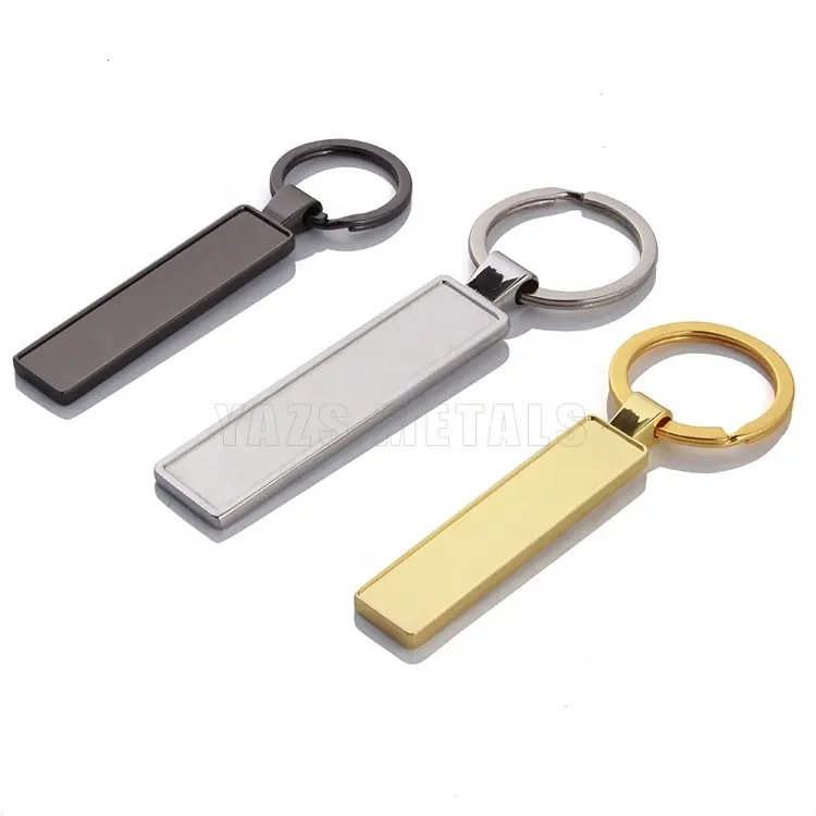 기념품 직사각형 공백 자동 차 번호판 금속 keychain