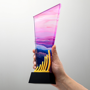 Hbl thiết kế mới tùy chỉnh 3D laser Khắc Tinh thể thủy tinh mảng Kinh doanh Quà Tặng cạnh tranh quà lưu niệm - Product Image 4