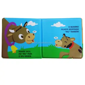Colorful Bath Book with Stories about Animals, Nontoxic Safe Child Bath Book Printing