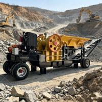 Самая популярная мобильная дизельная дробилка PE400*600 с конвейером для дробления горных пород и гранита, Китай